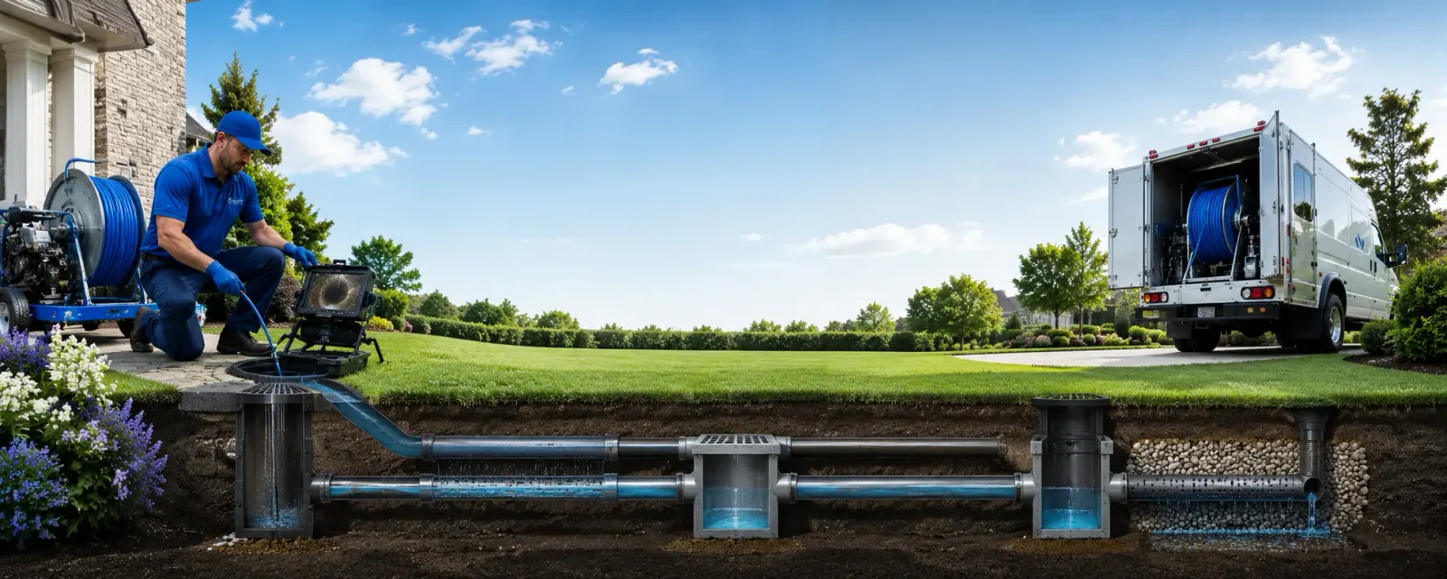 Outdoor drain cleaning information for Roxbury, ME